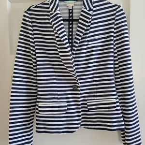 Merona XS Blazer Navy Stripe
